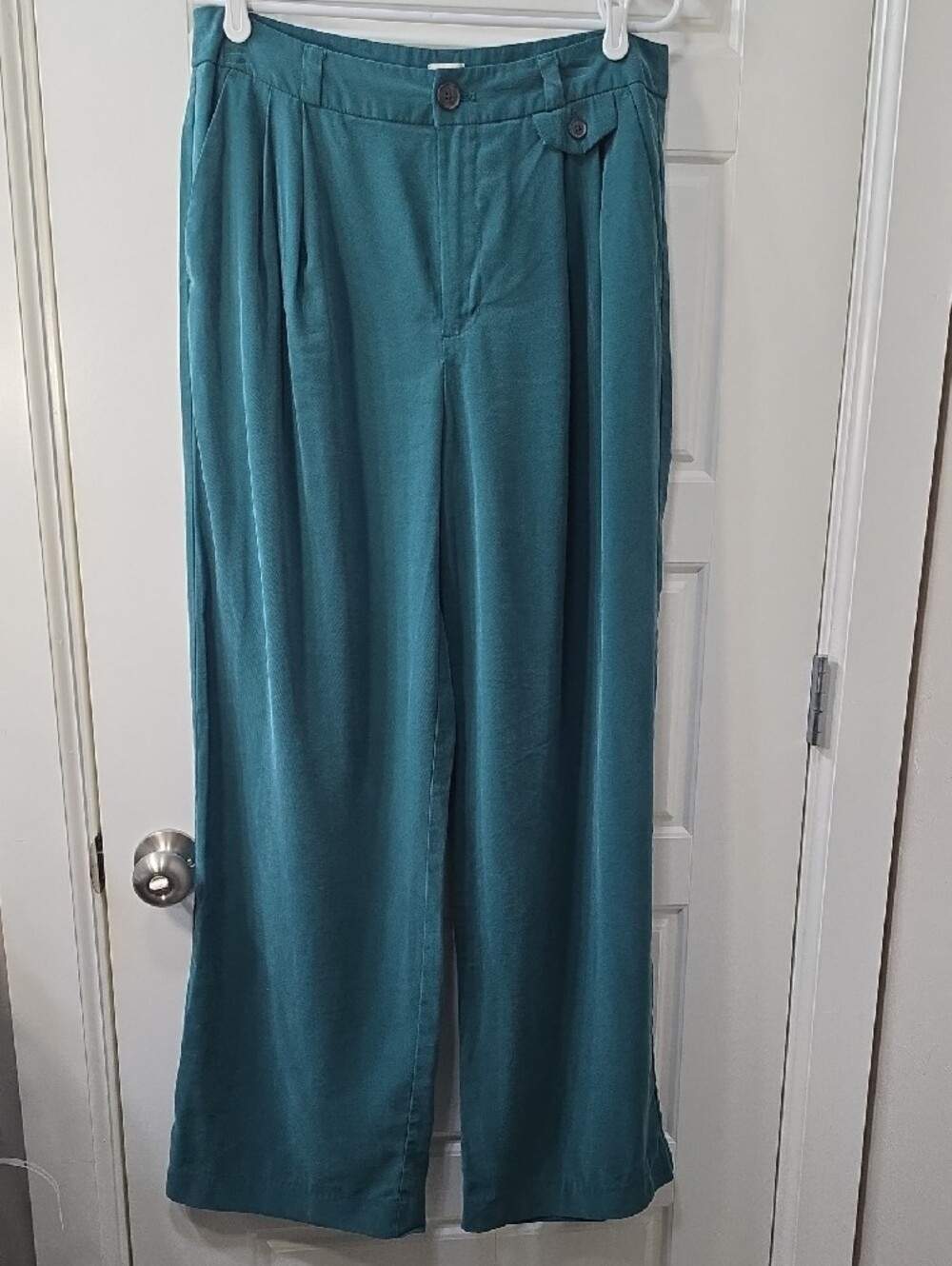 A New Day Teal Wide-Leg Pleated Pants – Size 10 - Picture 6 of 7